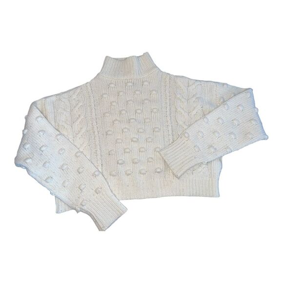 Zara Girls Chunky Knit Cream Bobble Sweater Size 13 A/W 2022 - Picture 3 of 5